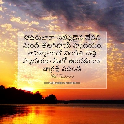 Picture 07 - హెబ్రీ పత్రిక 3:12 TELIRV - సోదరులారా, - Bible Verse Picture