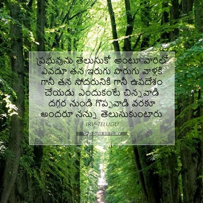 Picture 07 - హెబ్రీ పత్రిక 8:11 TELIRV - ‘ప్రభువును - Bible Verse Picture