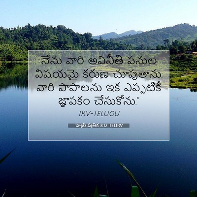 Picture 07 - హెబ్రీ పత్రిక 8:12 TELIRV - నేను వారి అవినీతి - Bible Verse Picture