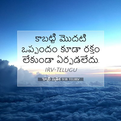 Picture 07 - హెబ్రీ పత్రిక 9:18 TELIRV - కాబట్టి మొదటి - Bible Verse Picture