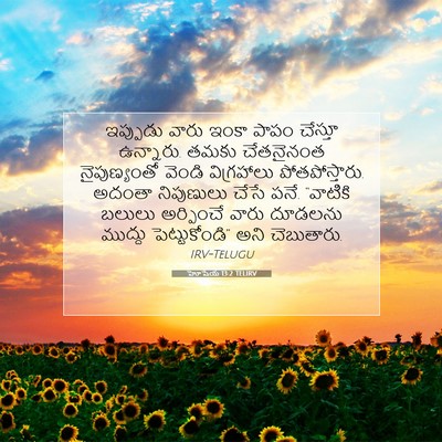 Picture 07 - హోషేయ 13:2 TELIRV - ఇప్పుడు వారు ఇంకా - Bible Verse Picture