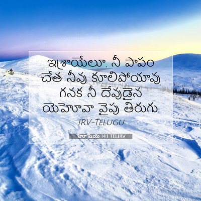 Picture 07 - హోషేయ 14:1 TELIRV - ఇశ్రాయేలూ, నీ పాపం - Bible Verse Picture