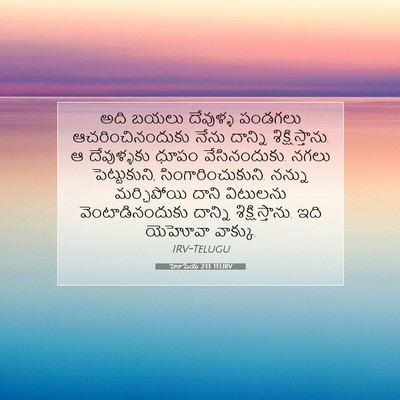 Picture 07 - హోషేయ 2:13 TELIRV - అది బయలు దేవుళ్ళ - Bible Verse Picture