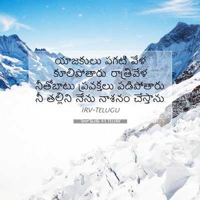 Picture 07 - హోషేయ 4:5 TELIRV - యాజకులు పగటి వేళ - Bible Verse Picture