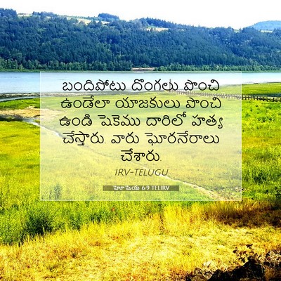 Picture 07 - హోషేయ 6:9 TELIRV - బందిపోటు దొంగలు - Bible Verse Picture