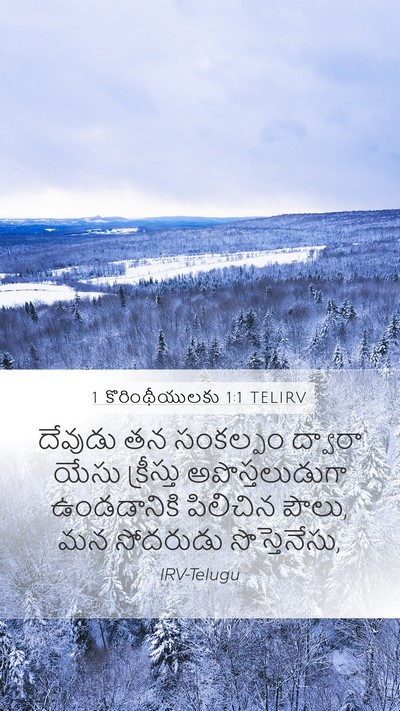 1 కొరింథీయులకు 1:1 TELIRV Mobile Phone Wallpaper - దేవుడు తన సంకల్పం - Mobile Bible Verse Wallpaper