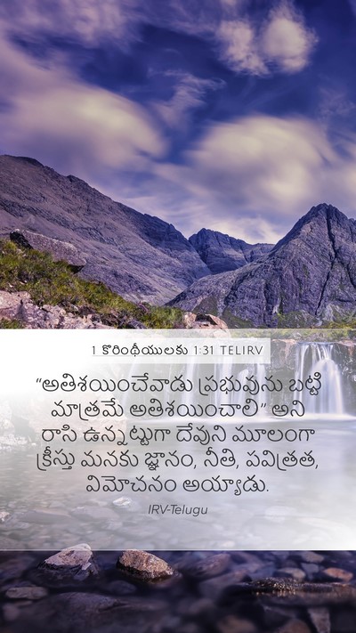 1 కొరింథీయులకు 1:31 TELIRV Bible Verse Image