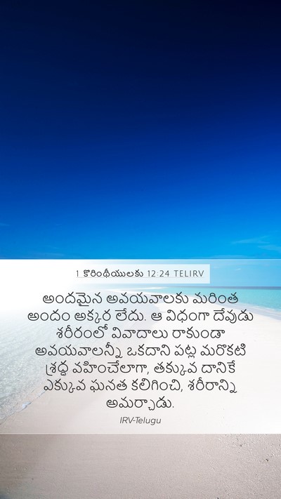 1 కొరింథీయులకు 12:24 TELIRV Bible Verse Image