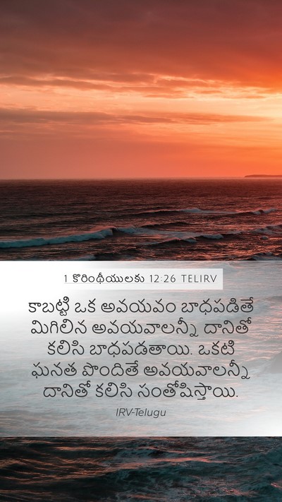 1 కొరింథీయులకు 12:26 TELIRV Bible Verse Image