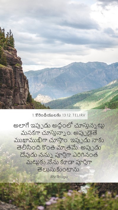 1 కొరింథీయులకు 13:12 TELIRV Bible Verse Image