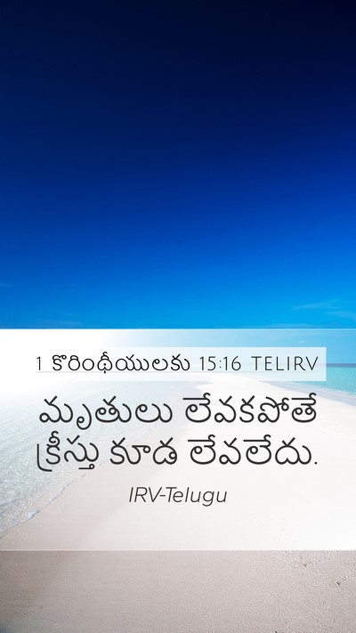 1 కొరింథీయులకు 15:16 TELIRV Mobile Phone Wallpaper - మృతులు లేవకపోతే - Mobile Bible Verse Wallpaper