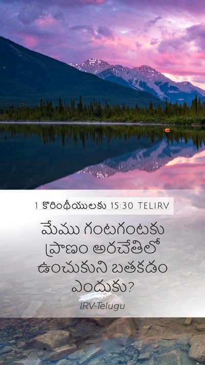 1 కొరింథీయులకు 15:30 TELIRV Bible Verse Image