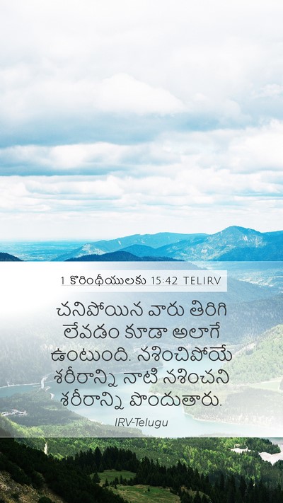 1 కొరింథీయులకు 15:42 TELIRV Bible Verse Image