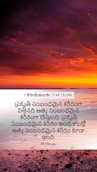 1 కొరింథీయులకు 15:44 TELIRV Mobile Phone Wallpaper - ప్రకృతి సంబంధమైన - Mobile Bible Verse Wallpaper