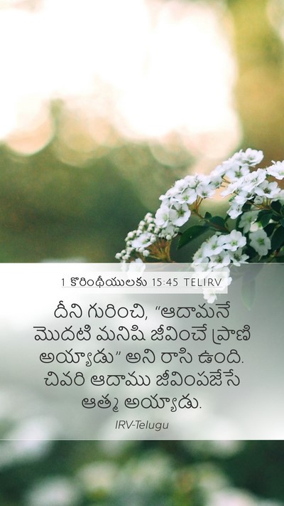 1 కొరింథీయులకు 15:45 TELIRV Bible Verse Image
