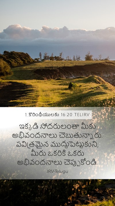 1 కొరింథీయులకు 16:20 TELIRV Bible Verse Image