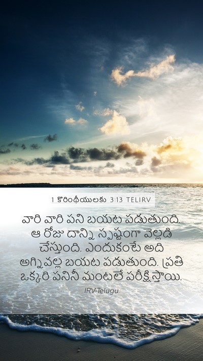 1 కొరింథీయులకు 3:13 TELIRV Bible Verse Image