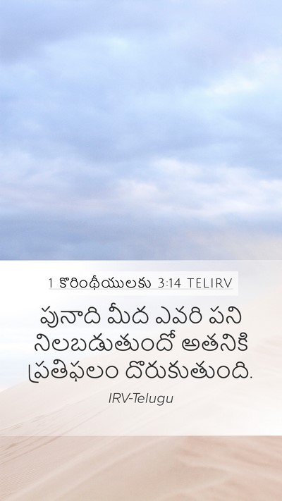 1 కొరింథీయులకు 3:14 TELIRV Bible Verse Image