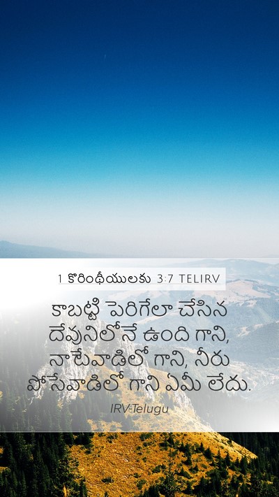 1 కొరింథీయులకు 3:7 TELIRV Bible Verse Image