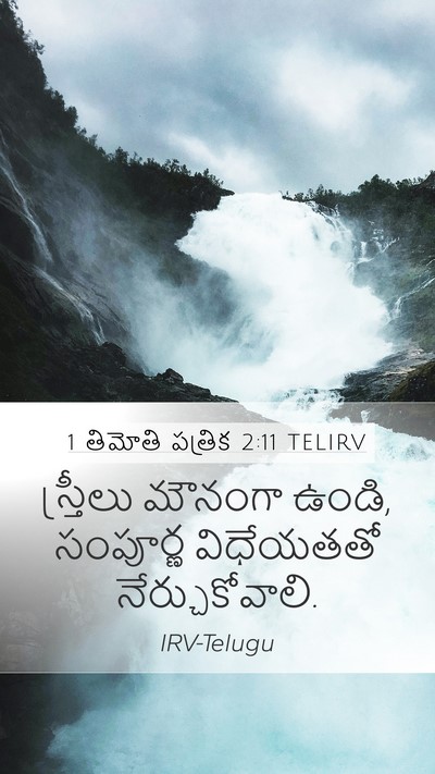 1 తిమోతి పత్రిక 2:11 TELIRV Bible Verse Image