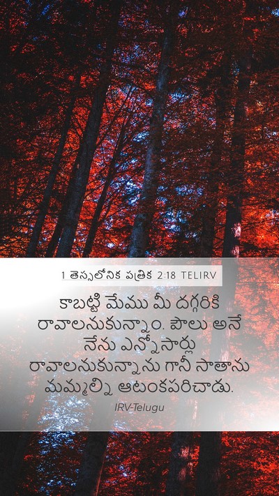 1 తెస్సలోనిక పత్రిక 2:18 TELIRV Bible Verse Image