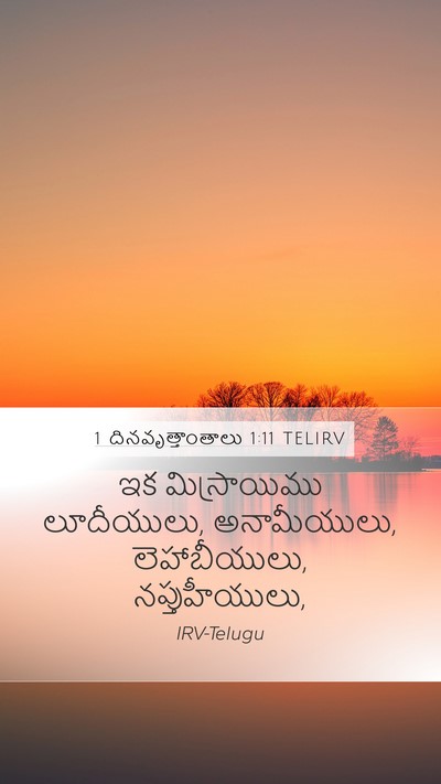 1 దినవృత్తాంతాలు 1:11 TELIRV Bible Verse Image