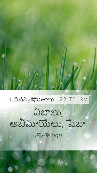 1 దినవృత్తాంతాలు 1:22 TELIRV Mobile Phone Wallpaper - ఏబాలు, అబీమాయేలు, - Mobile Bible Verse Wallpaper