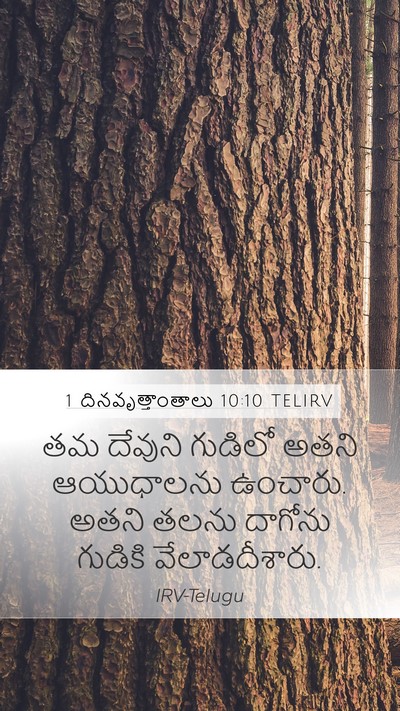 1 దినవృత్తాంతాలు 10:10 TELIRV Bible Verse Image