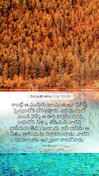 1 దినవృత్తాంతాలు 11:18 TELIRV Mobile Phone Wallpaper - కాబట్టి ఆ - Mobile Bible Verse Wallpaper