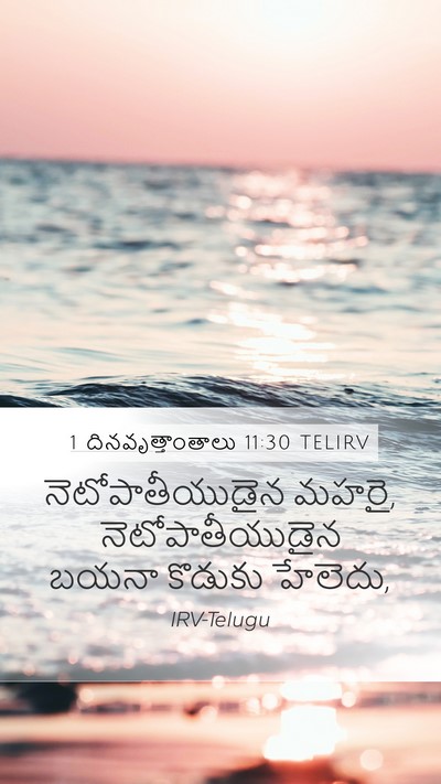 1 దినవృత్తాంతాలు 11:30 TELIRV Bible Verse Image