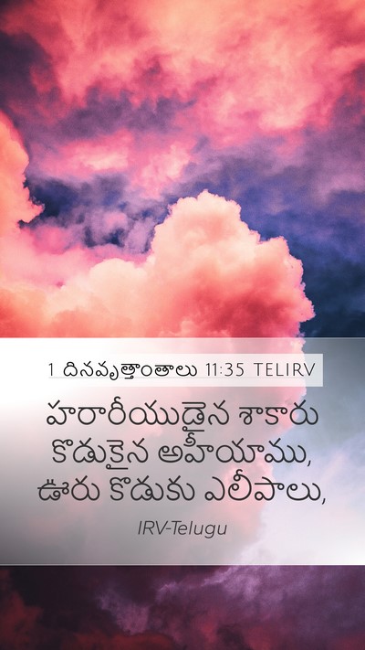 1 దినవృత్తాంతాలు 11:35 TELIRV Bible Verse Image