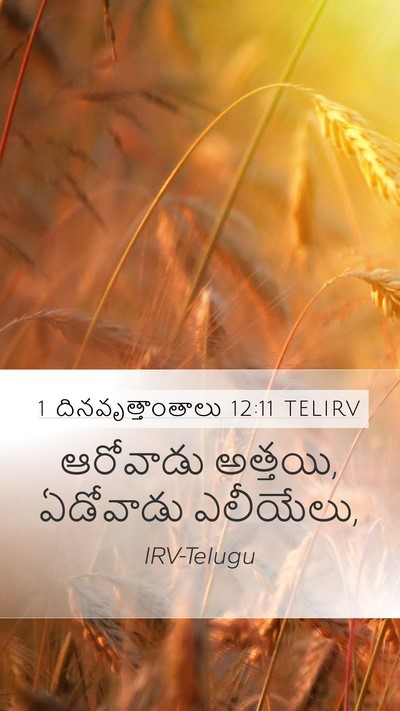1 దినవృత్తాంతాలు 12:11 TELIRV Mobile Phone Wallpaper - ఆరోవాడు అత్తయి, - Mobile Bible Verse Wallpaper