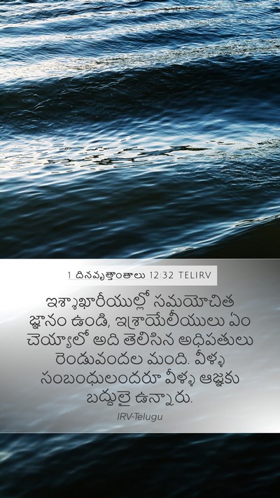1 దినవృత్తాంతాలు 12:32 TELIRV Bible Verse Image