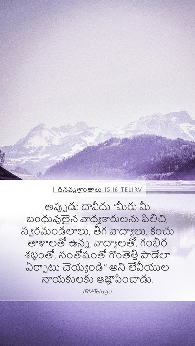 1 దినవృత్తాంతాలు 15:16 TELIRV Bible Verse Image