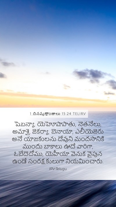 1 దినవృత్తాంతాలు 15:24 TELIRV Bible Verse Image