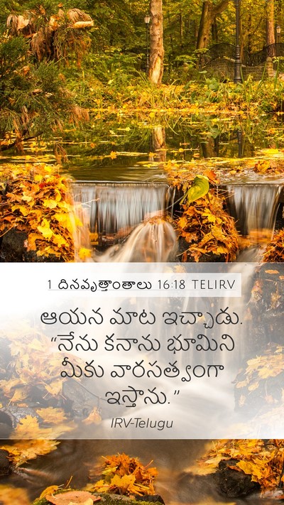 1 దినవృత్తాంతాలు 16:18 TELIRV Mobile Phone Wallpaper - ఆయన మాట ఇచ్చాడు. - Mobile Bible Verse Wallpaper