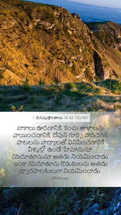 1 దినవృత్తాంతాలు 16:42 TELIRV Bible Verse Image