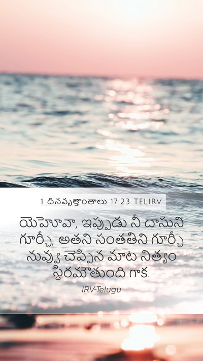 1 దినవృత్తాంతాలు 17:23 TELIRV Bible Verse Image