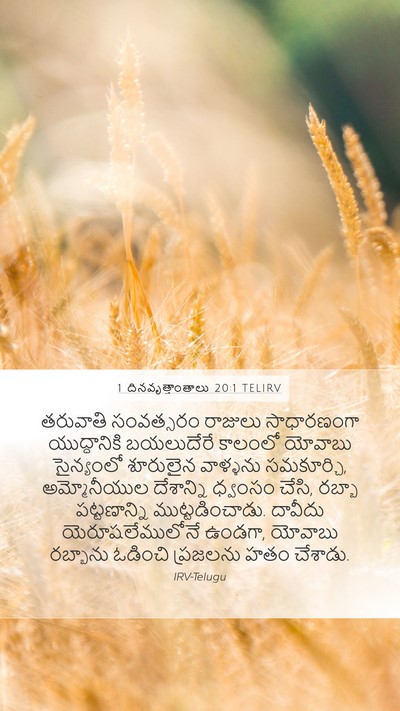 1 దినవృత్తాంతాలు 20:1 TELIRV Bible Verse Image