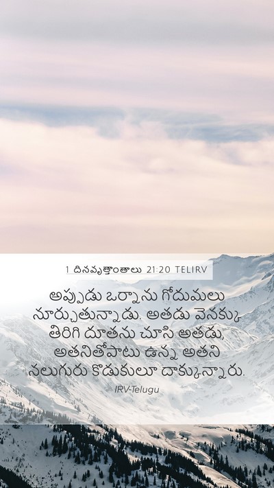 1 దినవృత్తాంతాలు 21:20 TELIRV Bible Verse Image