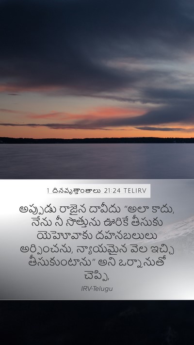 1 దినవృత్తాంతాలు 21:24 TELIRV Bible Verse Image