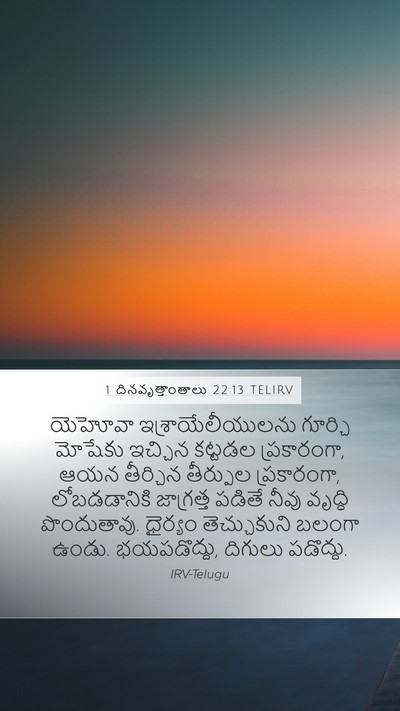 1 దినవృత్తాంతాలు 22:13 TELIRV Bible Verse Image