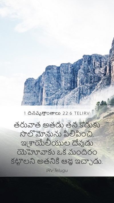 1 దినవృత్తాంతాలు 22:6 TELIRV Bible Verse Image