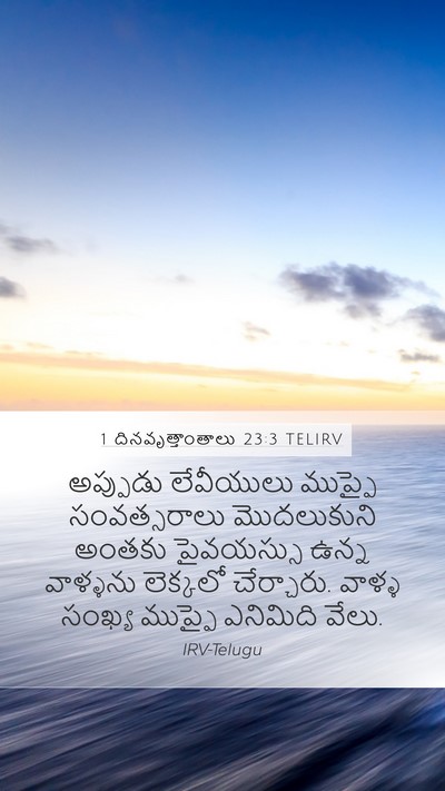 1 దినవృత్తాంతాలు 23:3 TELIRV Bible Verse Image