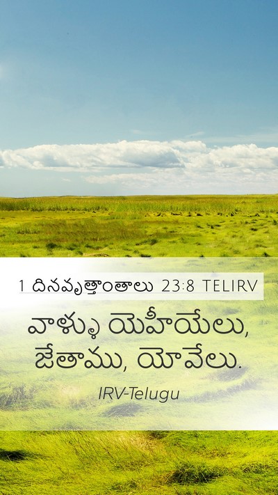 1 దినవృత్తాంతాలు 23:8 TELIRV Bible Verse Image