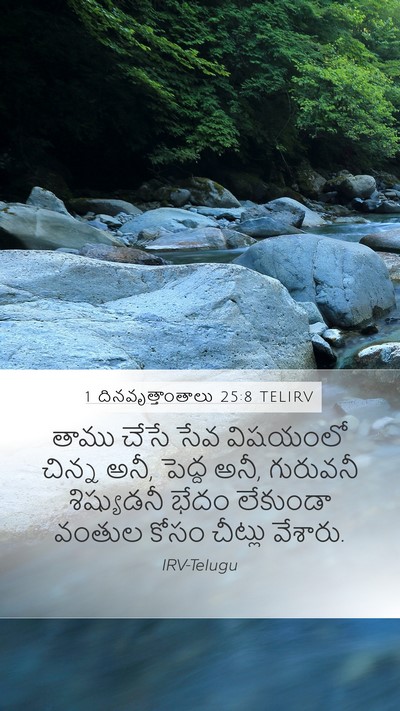 1 దినవృత్తాంతాలు 25:8 TELIRV Bible Verse Image