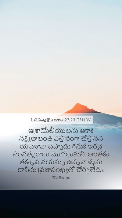 1 దినవృత్తాంతాలు 27:23 TELIRV Bible Verse Image
