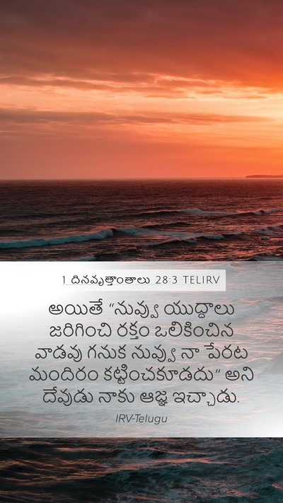 1 దినవృత్తాంతాలు 28:3 TELIRV Bible Verse Image