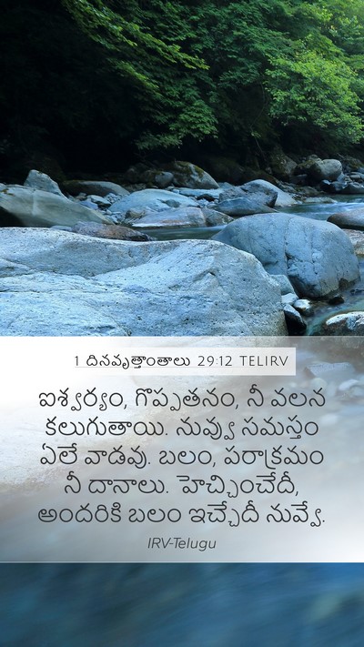 1 దినవృత్తాంతాలు 29:12 TELIRV Bible Verse Image