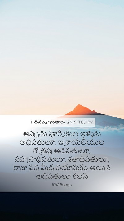 1 దినవృత్తాంతాలు 29:6 TELIRV Bible Verse Image